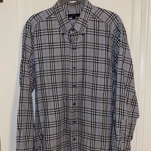 BURBERRY Men’s Large Plaid Shirt, Gently Used